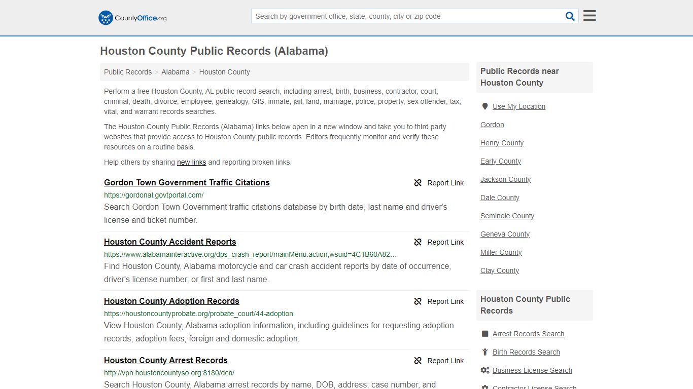 Houston County Public Records (Alabama) - County Office